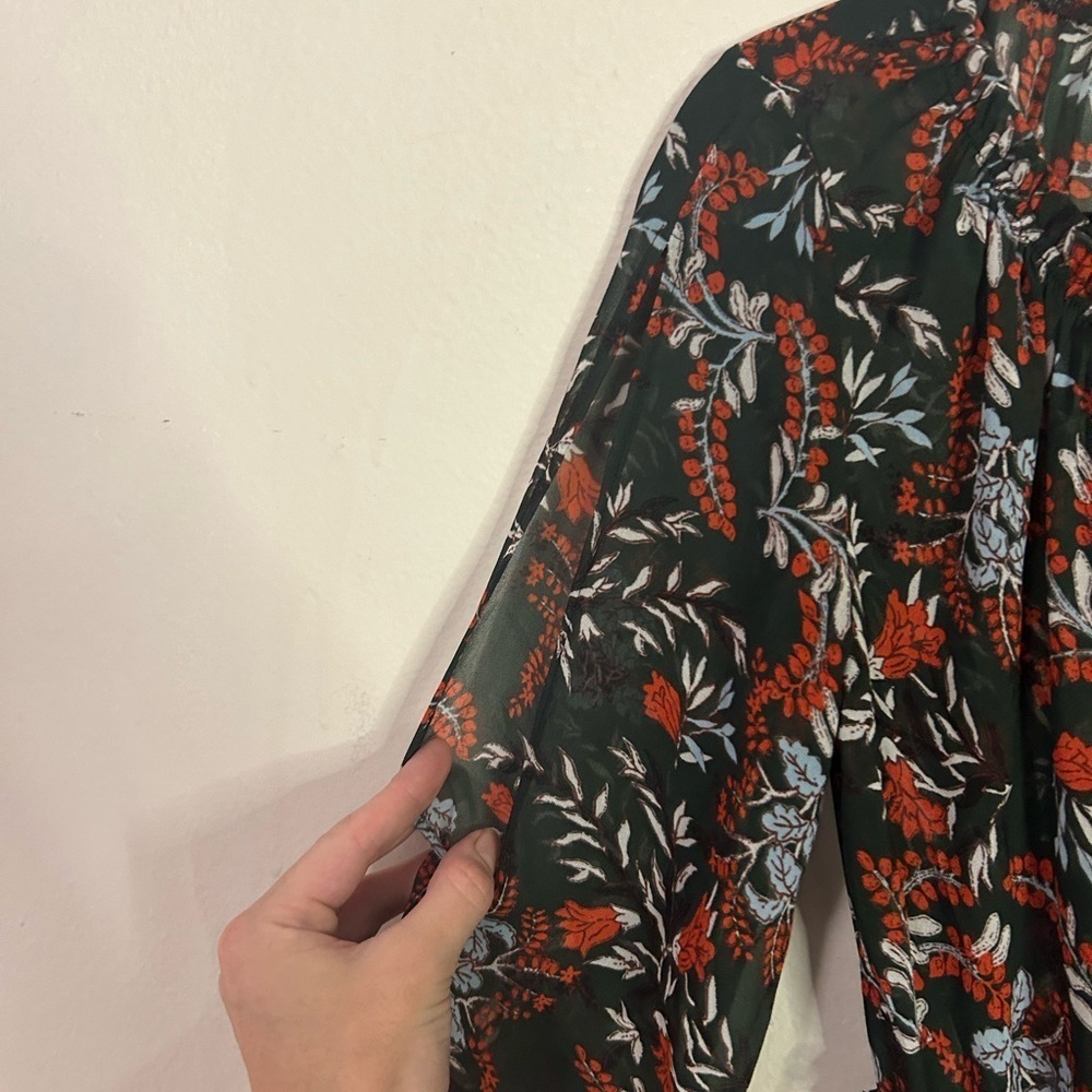 Maje Romeane Floral Print Ruffle Dress - Picture 7 of 12